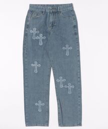 【アップリケデニムパンツ】