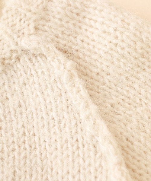 FUNALIVE(ファンアライブ)の「HIMALAYAN CLIMBER'S HAND-KNIT レディース手編みYETIジャカードクルー(ニット/セーター・レディース・アイボリー/ネイビー・M/S/L)」の6枚目の写真