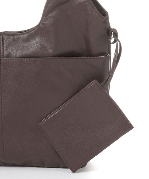 studio CLIP（スタディオクリップ）の「ポーチ付き10ポケットトートバッグ（トートバッグ・レディース・ブラック/ブラウン・FREE）」の16枚目の写真