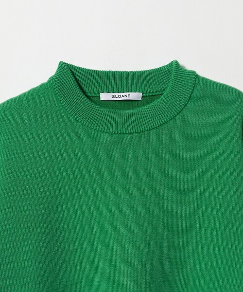 SLOANE（スローン）の「＜SLOANE＞10G ダブルフェイス プルオーバー（ニット/セーター・レディース・ブラック/ケリーグリーン・2）」の4枚目の写真