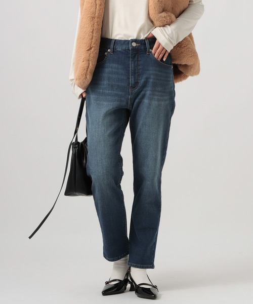 BAYFLOW(ベイフロー)の「裏起毛テーパードデニム(デニムパンツ・レディース・インディゴブルー/ブルー・X-SMALL/SMALL/MEDIUM)」の2枚目の写真