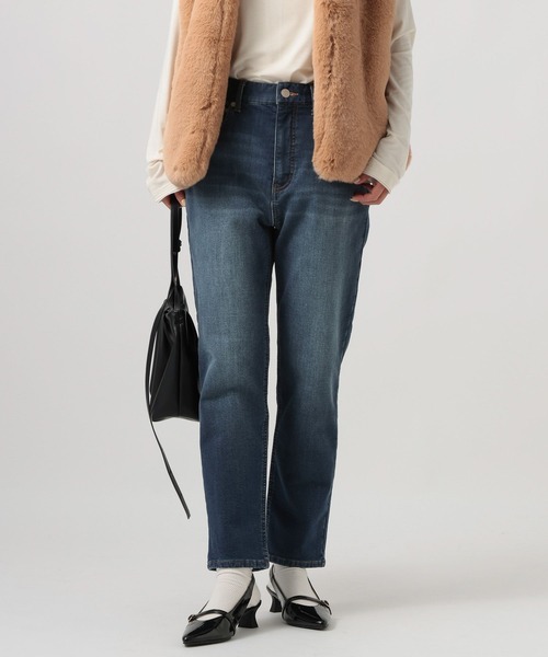 BAYFLOW(ベイフロー)の「裏起毛テーパードデニム(デニムパンツ・レディース・インディゴブルー/ブルー・X-SMALL/SMALL/MEDIUM)」の7枚目の写真