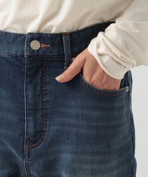 BAYFLOW(ベイフロー)の「裏起毛テーパードデニム(デニムパンツ・レディース・インディゴブルー/ブルー・X-SMALL/SMALL/MEDIUM)」の13枚目の写真