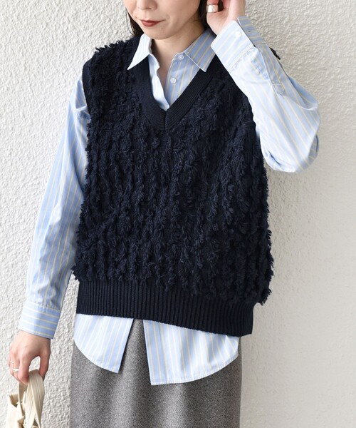 SHIPS Colors:〈手洗い可能〉フリンジ ベスト（ベスト）｜SHIPS Colors