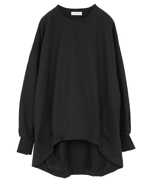SOLAMONAT(ソラモナ)の「ペンネ天竺背中タックプルオーバー(Tシャツ/カットソー・レディース・ヘザーチャコール/杢グレー/ホワイト系その他/サンドグレー/ホワイト/ブラック/ブラウン・FREE)」の3枚目の写真