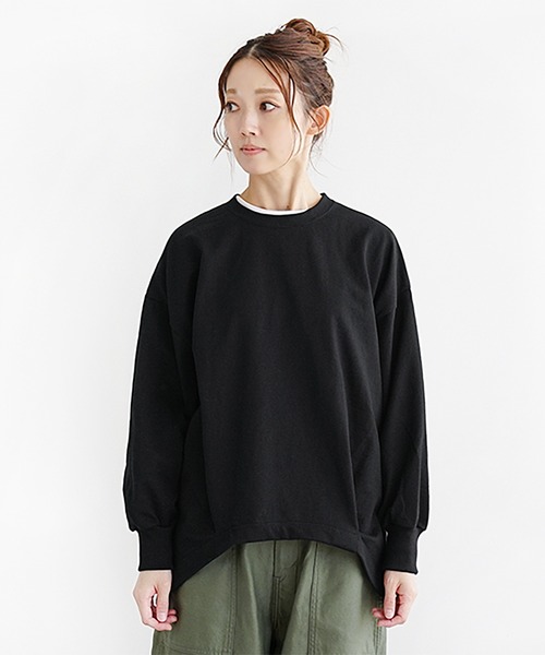 SOLAMONAT(ソラモナ)の「ペンネ天竺背中タックプルオーバー(Tシャツ/カットソー・レディース・ヘザーチャコール/杢グレー/ホワイト系その他/サンドグレー/ホワイト/ブラック/ブラウン・FREE)」の18枚目の写真