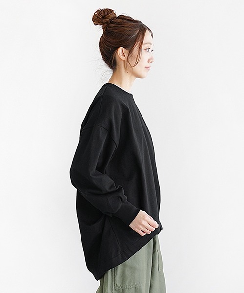 SOLAMONAT(ソラモナ)の「ペンネ天竺背中タックプルオーバー(Tシャツ/カットソー・レディース・ヘザーチャコール/杢グレー/ホワイト系その他/サンドグレー/ホワイト/ブラック/ブラウン・FREE)」の19枚目の写真