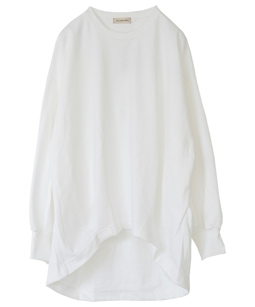 SOLAMONAT(ソラモナ)の「ペンネ天竺背中タックプルオーバー(Tシャツ/カットソー・レディース・ヘザーチャコール/杢グレー/ホワイト系その他/サンドグレー/ホワイト/ブラック/ブラウン・FREE)」の13枚目の写真