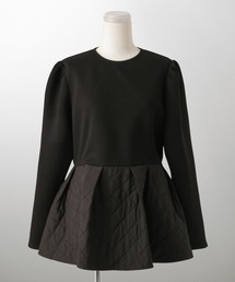 キルティング ペプラム トップス HUIT