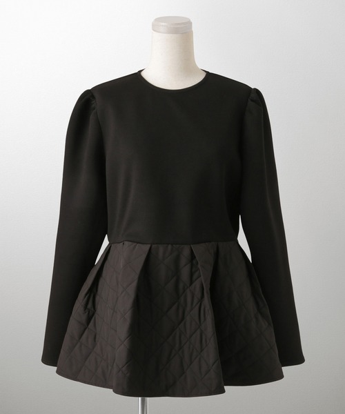 maisonspecial キルティングぺプラムトップス キルティング ペプラム トップス HUIT（シャツ/ブラウス）｜HUIT