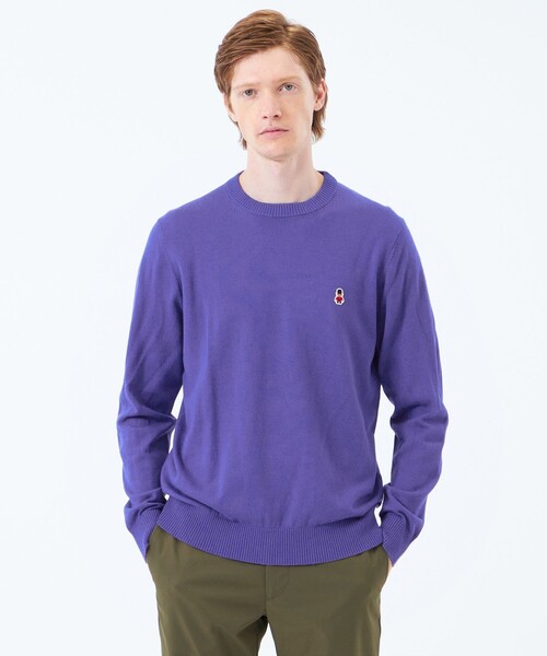 MACKINTOSH PHILOSOPHY(マッキントッシュ フィロソフィー)の「バッキンガムベア 綿ウール天竺 クルーネックプルオーバーニット(ニット/セーター・メンズ・ブルー/ダークネイビー/パープル系その他2/ベージュ系その他/オフホワイト・38/40)」の5枚目の写真