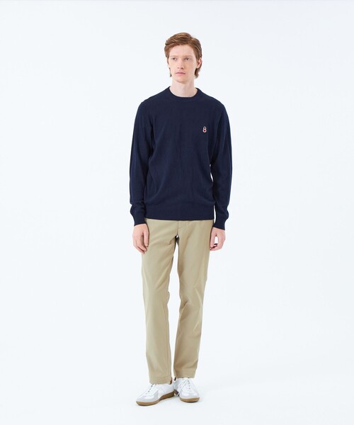 MACKINTOSH PHILOSOPHY(マッキントッシュ フィロソフィー)の「バッキンガムベア 綿ウール天竺 クルーネックプルオーバーニット(ニット/セーター・メンズ・ブルー/ダークネイビー/パープル系その他2/ベージュ系その他/オフホワイト・38/40)」の6枚目の写真