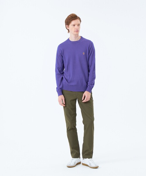 MACKINTOSH PHILOSOPHY(マッキントッシュ フィロソフィー)の「バッキンガムベア 綿ウール天竺 クルーネックプルオーバーニット(ニット/セーター・メンズ・ブルー/ダークネイビー/パープル系その他2/ベージュ系その他/オフホワイト・38/40)」の14枚目の写真