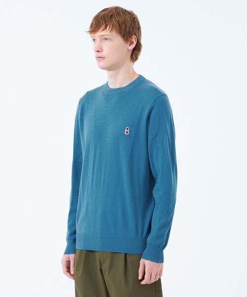 MACKINTOSH PHILOSOPHY(マッキントッシュ フィロソフィー)の「バッキンガムベア 綿ウール天竺 クルーネックプルオーバーニット(ニット/セーター・メンズ・ブルー/ダークネイビー/パープル系その他2/ベージュ系その他/オフホワイト・38/40)」の11枚目の写真