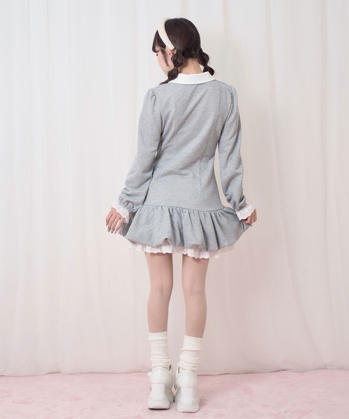 Honey Cinnamon（ハニーシナモン）の「バルーンカットワンピース（ワンピース・レディース・チェック/グレー・FREE）」の4枚目の写真