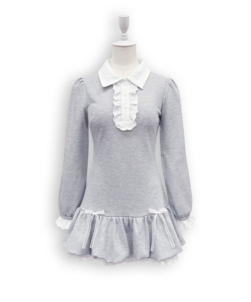 Honey Cinnamon（ハニーシナモン）の「バルーンカットワンピース（ワンピース・レディース・チェック/グレー・FREE）」の8枚目の写真