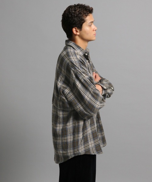 GEORGE'S（ジョージズ）の「BIGネルチェックシャツ（シャツ/ブラウス・メンズ・オフホワイト/ブルー系その他・MEDIUM/LARGE）」の8枚目の写真