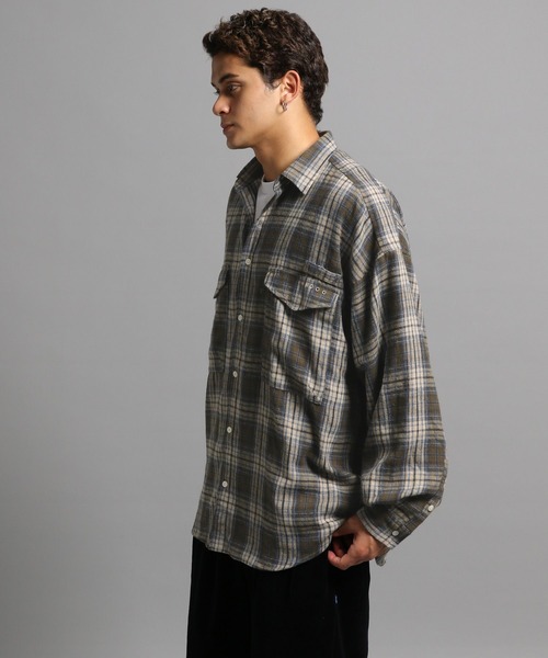 GEORGE'S（ジョージズ）の「BIGネルチェックシャツ（シャツ/ブラウス・メンズ・オフホワイト/ブルー系その他・MEDIUM/LARGE）」の9枚目の写真