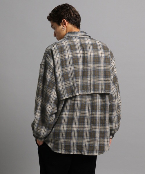 GEORGE'S（ジョージズ）の「BIGネルチェックシャツ（シャツ/ブラウス・メンズ・オフホワイト/ブルー系その他・MEDIUM/LARGE）」の11枚目の写真