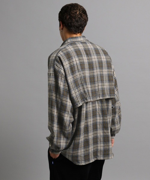 GEORGE'S（ジョージズ）の「BIGネルチェックシャツ（シャツ/ブラウス・メンズ・オフホワイト/ブルー系その他・MEDIUM/LARGE）」の12枚目の写真