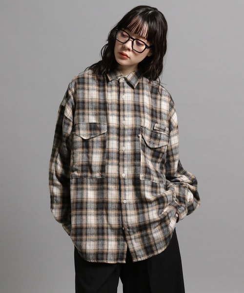 GEORGE'S（ジョージズ）の「BIGネルチェックシャツ（シャツ/ブラウス・メンズ・オフホワイト/ブルー系その他・MEDIUM/LARGE）」の19枚目の写真