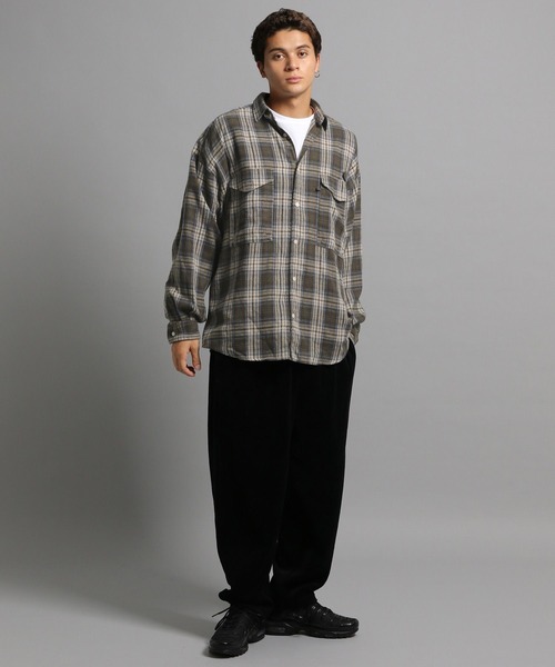 GEORGE'S（ジョージズ）の「BIGネルチェックシャツ（シャツ/ブラウス・メンズ・オフホワイト/ブルー系その他・MEDIUM/LARGE）」の4枚目の写真