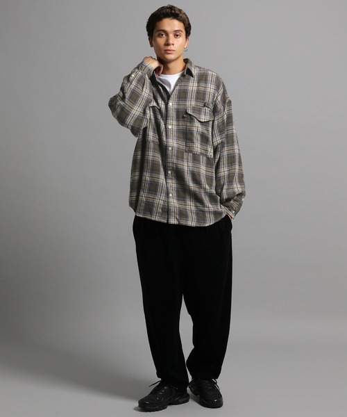 GEORGE'S（ジョージズ）の「BIGネルチェックシャツ（シャツ/ブラウス・メンズ・オフホワイト/ブルー系その他・MEDIUM/LARGE）」の5枚目の写真