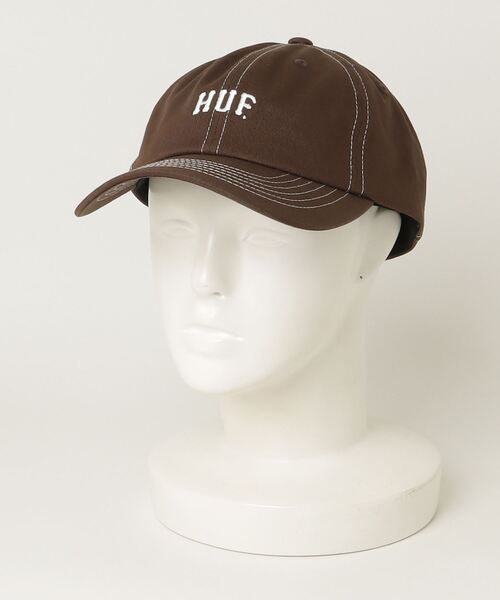 HUF(ハフ)の「HUF ARCH LOGO 6 PANEL CV HAT ハフ アーチ ロゴ キャップ(キャップ・メンズ・ブラウン系1/ブラック・FREE)」の16枚目の写真