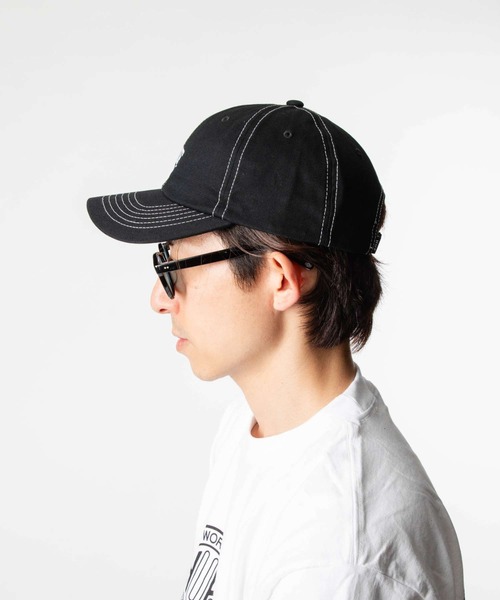 HUF(ハフ)の「HUF ARCH LOGO 6 PANEL CV HAT ハフ アーチ ロゴ キャップ(キャップ・メンズ・ブラウン系1/ブラック・FREE)」の4枚目の写真