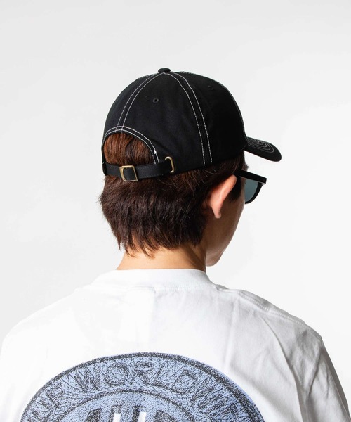 HUF(ハフ)の「HUF ARCH LOGO 6 PANEL CV HAT ハフ アーチ ロゴ キャップ(キャップ・メンズ・ブラウン系1/ブラック・FREE)」の5枚目の写真
