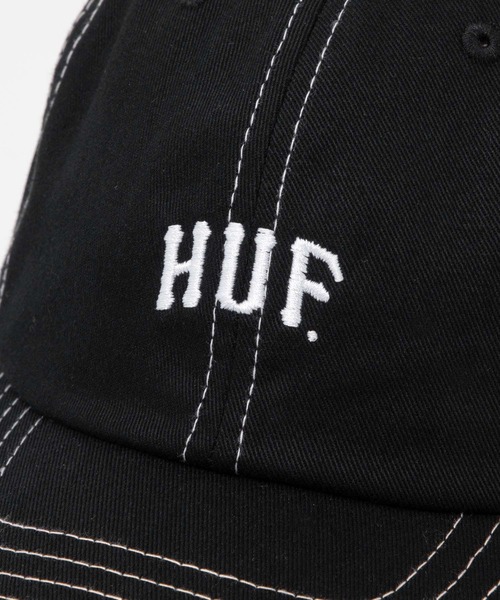 HUF(ハフ)の「HUF ARCH LOGO 6 PANEL CV HAT ハフ アーチ ロゴ キャップ(キャップ・メンズ・ブラウン系1/ブラック・FREE)」の8枚目の写真