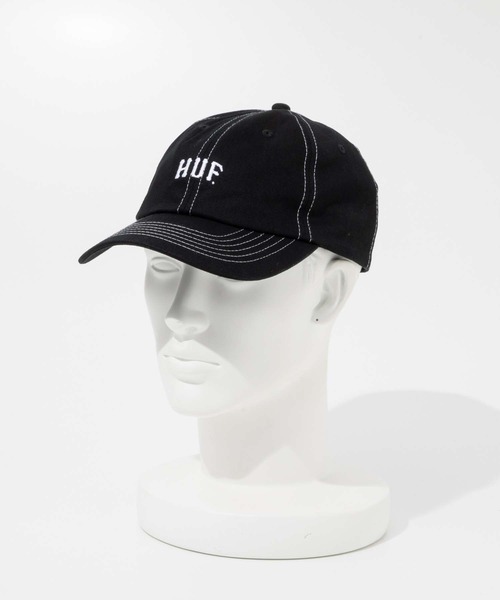 HUF(ハフ)の「HUF ARCH LOGO 6 PANEL CV HAT ハフ アーチ ロゴ キャップ(キャップ・メンズ・ブラウン系1/ブラック・FREE)」の13枚目の写真