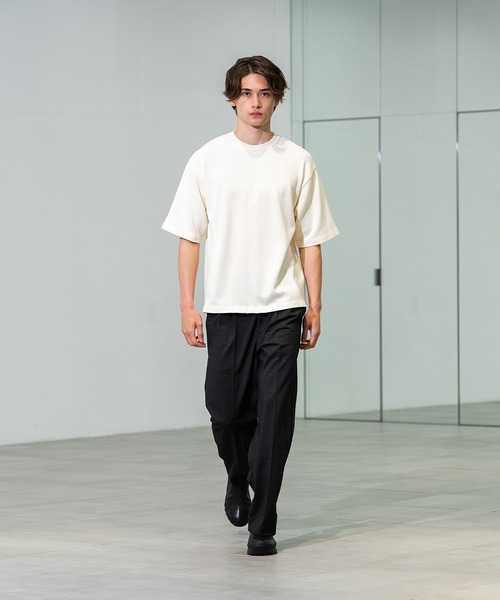 CITY TOKYO（シティトウキョウ）の「【CITY TOKYO/シティートーキョー】Joint knit リラックスTee（ニット/セーター・メンズ・ミント/ネイビー/グレー系その他/オフホワイト・1/2）」の5枚目の写真