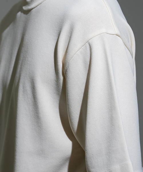 CITY TOKYO（シティトウキョウ）の「【CITY TOKYO/シティートーキョー】Joint knit リラックスTee（ニット/セーター・メンズ・ミント/ネイビー/グレー系その他/オフホワイト・1/2）」の9枚目の写真