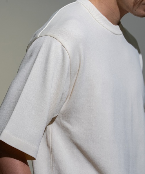 CITY TOKYO（シティトウキョウ）の「【CITY TOKYO/シティートーキョー】Joint knit リラックスTee（ニット/セーター・メンズ・ミント/ネイビー/グレー系その他/オフホワイト・1/2）」の10枚目の写真