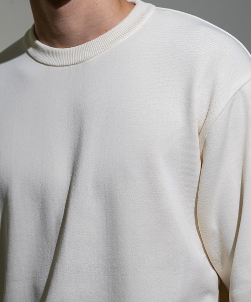 CITY TOKYO（シティトウキョウ）の「【CITY TOKYO/シティートーキョー】Joint knit リラックスTee（ニット/セーター・メンズ・ミント/ネイビー/グレー系その他/オフホワイト・1/2）」の11枚目の写真