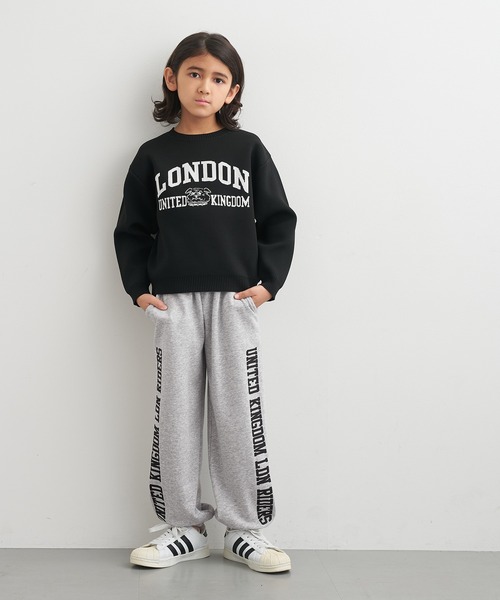 coca（coca）（コカ）の「キッズ ロゴラインスウェットジョガーパンツ（スウェットパンツ・キッズ・ライトグレー/ブラック・150/120/140/130）」の3枚目の写真