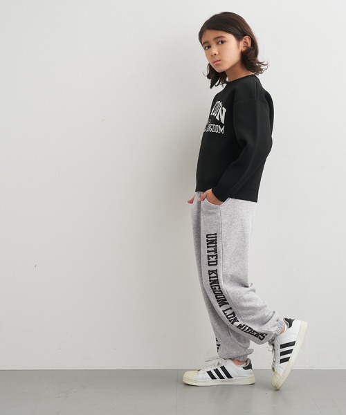 coca（coca）（コカ）の「キッズ ロゴラインスウェットジョガーパンツ（スウェットパンツ・キッズ・ライトグレー/ブラック・150/120/140/130）」の4枚目の写真