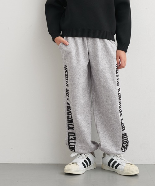 coca（coca）（コカ）の「キッズ ロゴラインスウェットジョガーパンツ（スウェットパンツ・キッズ・ライトグレー/ブラック・150/120/140/130）」の6枚目の写真