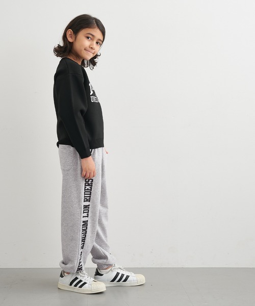coca（coca）（コカ）の「キッズ ロゴラインスウェットジョガーパンツ（スウェットパンツ・キッズ・ライトグレー/ブラック・150/120/140/130）」の7枚目の写真