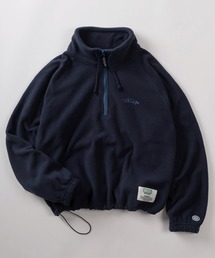 DISCUS（ディスカス）の「【71】【DISCUS/ディスカス】ワンポイント刺繍&ネームタグデザイン コンパクト ハーフジップ フリース レディース（スウェット）」