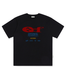 ESCAPEFROM（エスケープフロム）の「ESCF logo collage print overfit short sleeve t-shirt black（Tシャツ/カットソー）」