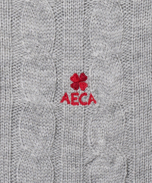 AECA(エイカ)の「AECA CLOVER CASUAL CABLE KNIT-GREY(ニット/セーター・メンズ・その他・SMALL/MEDIUM/LARGE)」の4枚目の写真
