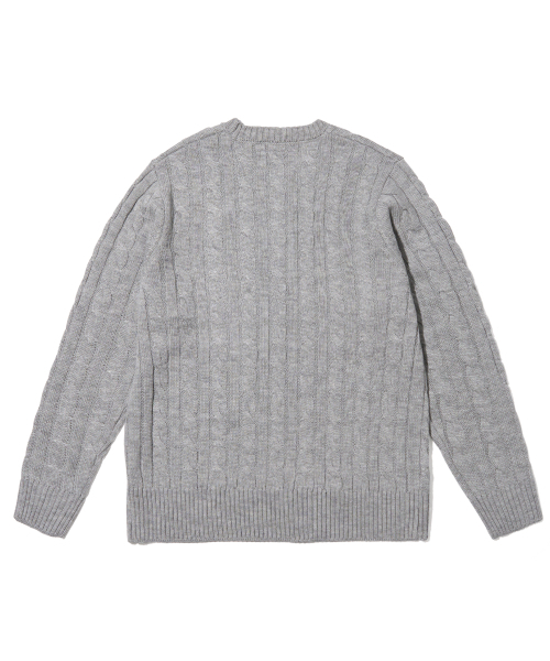 AECA(エイカ)の「AECA CLOVER CASUAL CABLE KNIT-GREY(ニット/セーター・メンズ・その他・SMALL/MEDIUM/LARGE)」の6枚目の写真