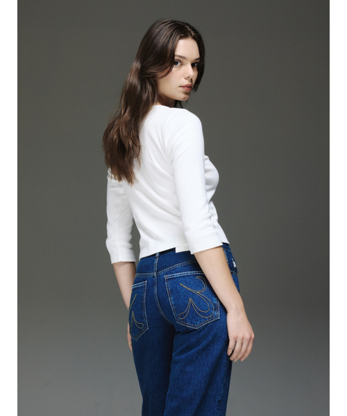 GLOWNY（グロウニ―）の「THE HANNAH JEANS (MID BLUE)（デニムパンツ・レディース・その他・X-SMALL/SMALL/LARGE/MEDIUM）」の2枚目の写真