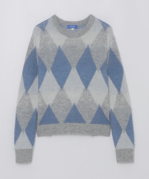 ブルーレーベルクレストブリッジ　アーガイルニット 38 セール】ヘアリーアーガイルニット（ニット/セーター）｜BLUE LABEL