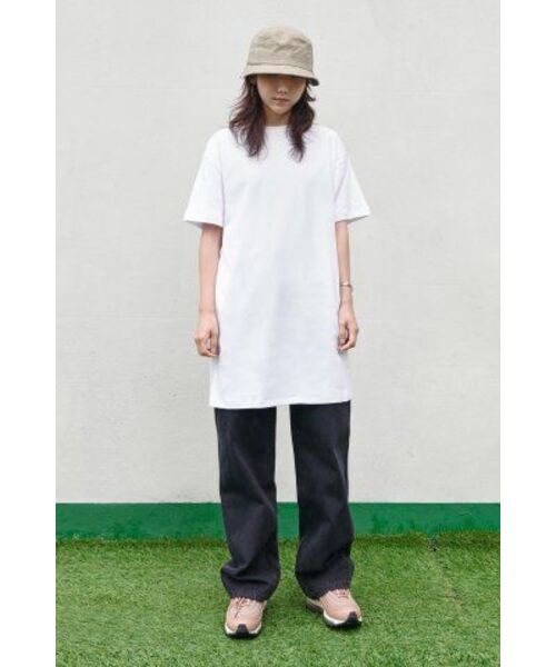 MUSINSA STANDARD WOMAN（ムシンサスタンダードウーマン）の「ウィメンズクルーネックTシャツワンピース[ホワイト]（ワンピース・レディース・その他・SMALL/MEDIUM/LARGE/X-SMALL）」の6枚目の写真