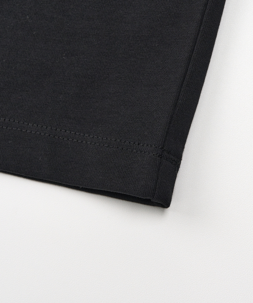TOFFEE（トフィー）の「ベーシックハーフクロップTシャツ（ブラック）（Tシャツ/カットソー・メンズ・その他・SMALL/MEDIUM/LARGE/X-LARGE）」の5枚目の写真
