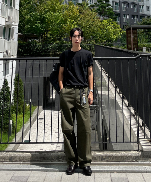 TOFFEE（トフィー）の「ベーシックハーフクロップTシャツ（ブラック）（Tシャツ/カットソー・メンズ・その他・SMALL/MEDIUM/LARGE/X-LARGE）」の8枚目の写真