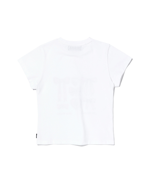 YOUHEE(ユヒ)の「RIBBON GRAPHIC CROP T-SHIRTS WHITE(Tシャツ/カットソー・レディース・その他・FREE)」の10枚目の写真
